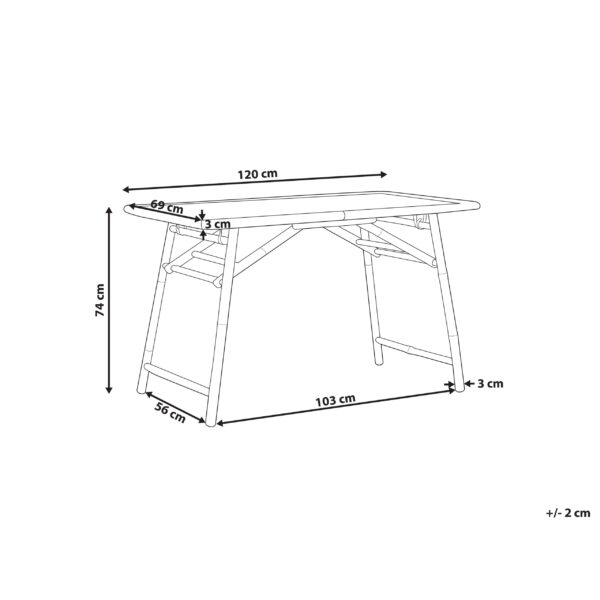 4251682294638 Tuintafel Massief hout Lichte houtkleur MOLISE