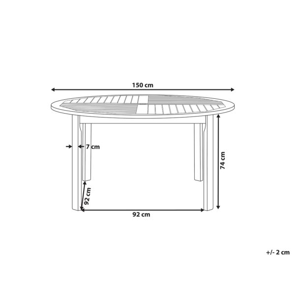 4251682251099 Tuintafel Massief hout Lichte houtkleur TOLVE