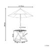 1 x Parasol Lichte houtkleur