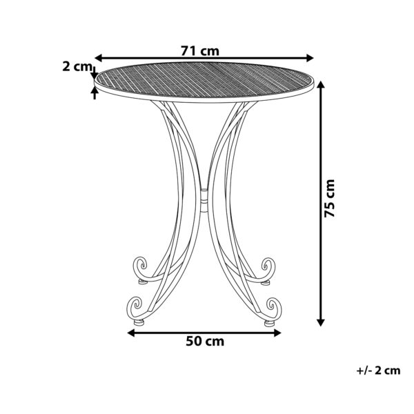 4251682234399 Tuintafel Metaal Grijs CILENTO