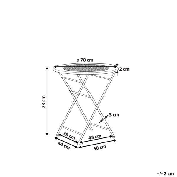 4251682266307 Tuintafel Metaal Lichtgroen BIVIO