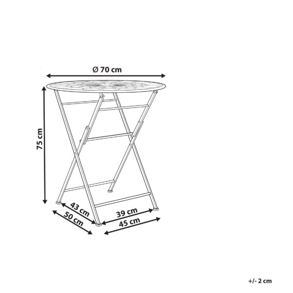 4255664820198 Tuintafel Metaal Rood SCARIO