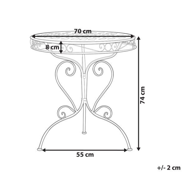 4251682242516 Tuintafel Metaal Roze ALBINIA