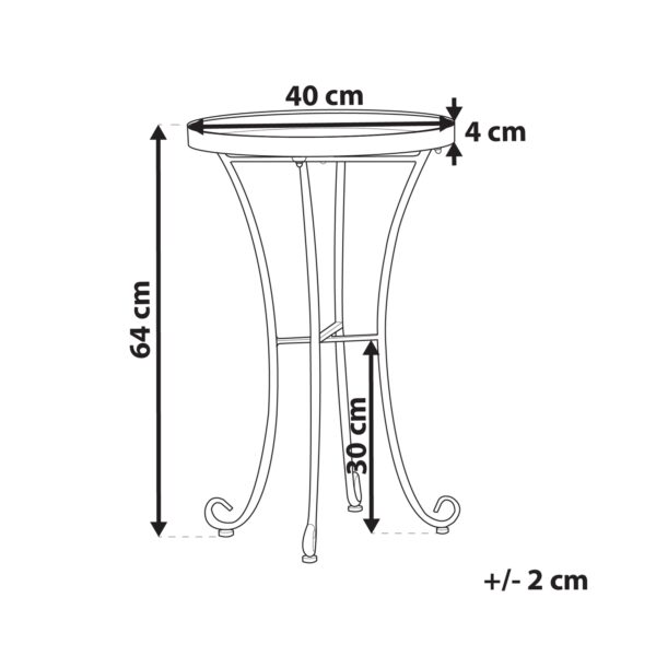 4251682242479 Tuintafel Metaal Roze CAVINIA