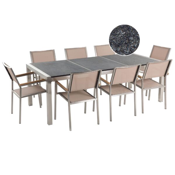 Tuintafelset Steen Beige GROSSETO