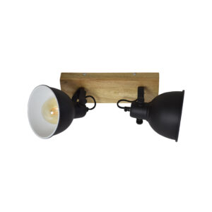 Urban Interiors Plafondspot Woody Double, kleur Vintage Black