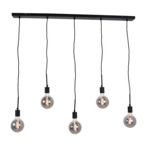 Urban Interiors hanglamp Bulby 5-lichts, kleur Zwart