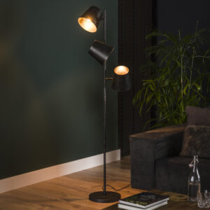 Vloerlamp Jo 3-lamps, Ø18cm, kleur Charcoal