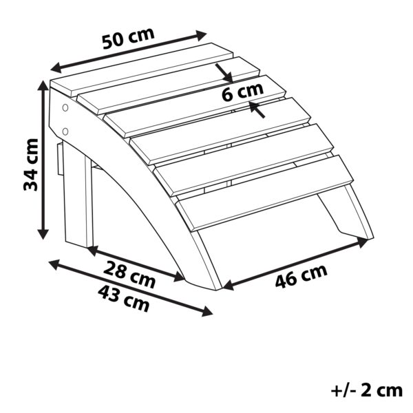 4251682265393 Voetenbankje Bewerkt hout Blauw ADIRONDACK