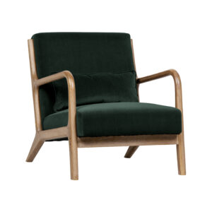 WOOOD Fauteuil Mark Velvet, kleur Groen