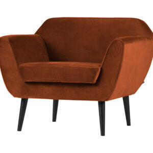 WOOOD Fauteuil Rocco Velvet, kleur Roest