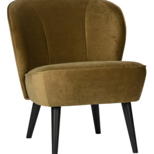 WOOOD Fauteuil Sara Velvet, kleur Army