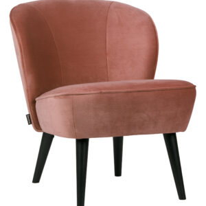 WOOOD Fauteuil Sara Velvet, kleur Oudroze