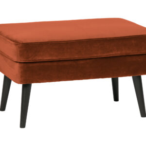 WOOOD Hocker Rocco Velvet, kleur Roest