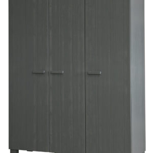 WOOOD Kledingkast Dennis 3-deurs, kleur Steel grey