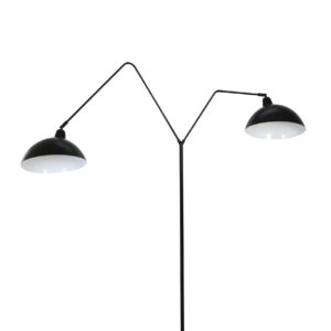 vtwonen Vloerlamp Orion 2-Lamps, mat zwart